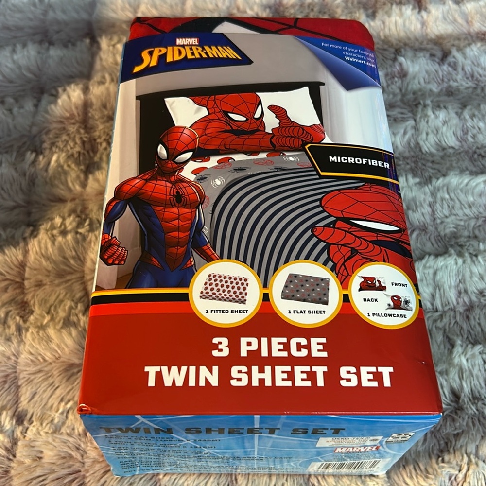Marvel Spider Man 3 piece Twin sheet Set
